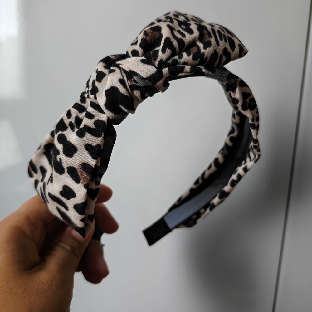 Women Accessories Sale - Fascia per capelli con stampa leopardata