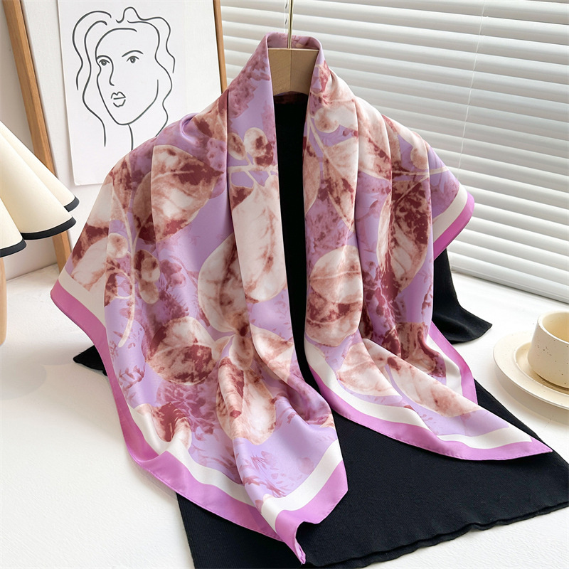 Silk Scarf Square - Sciarpa quadrata grande stampata retrò da